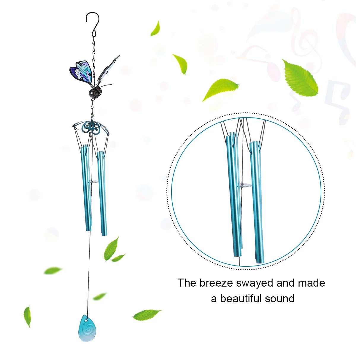 

Wind Bell Pendant Premium Distinctive Design Melodious Sound Decor Creative Wind Chime Hanging