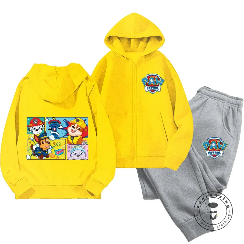 Baby Boys Clothes PAW Patrol Zipper Hoodie Sets Kids Spring Autumn Girls Casual Hoodies+pants 2pcs Set for Children Boys Suit