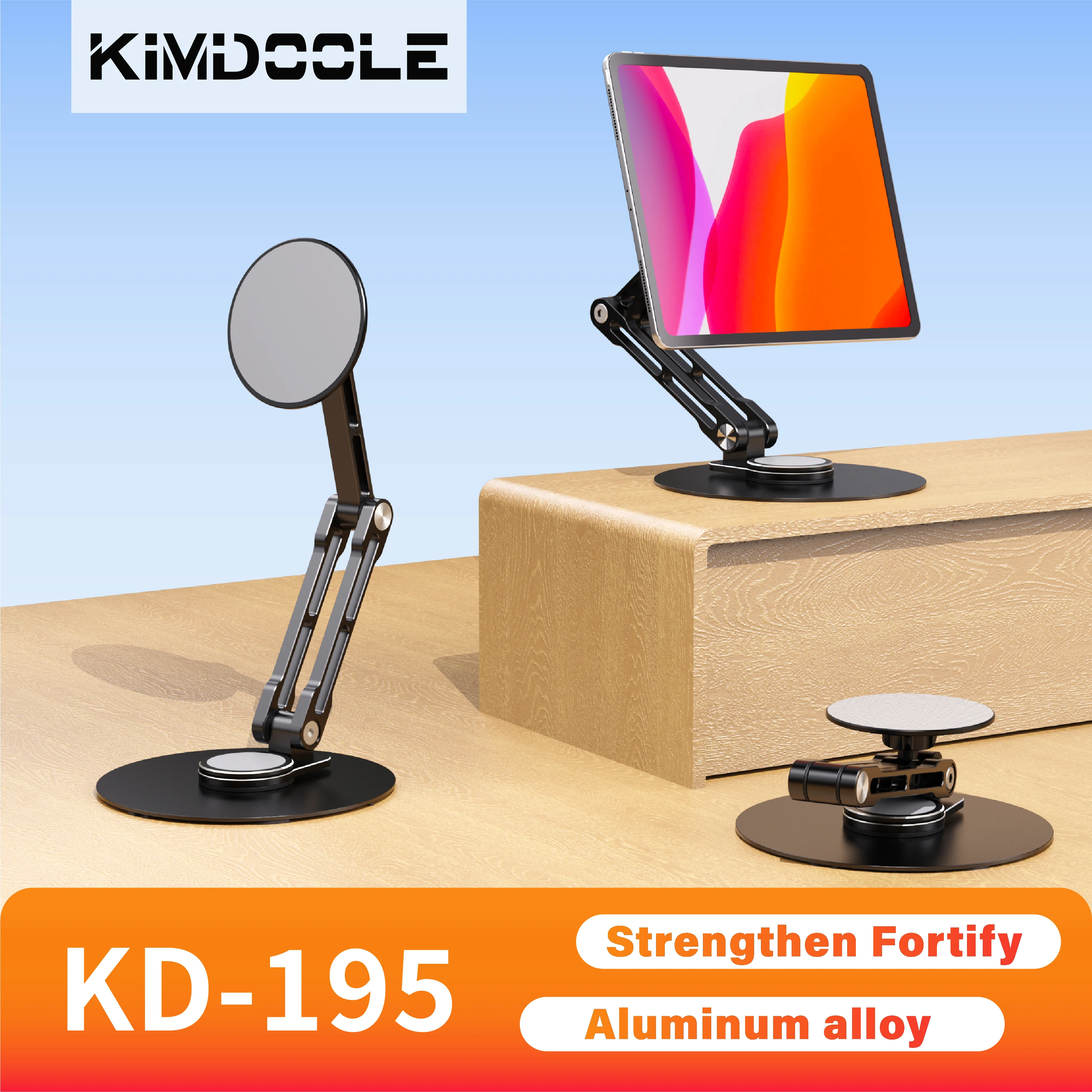 Artpowers Metal Magnetic Holder For Portable Monitor Tablet iPad Table Desk Suport for Ipad Pro Xiaomi Samsung Huawei Tablet