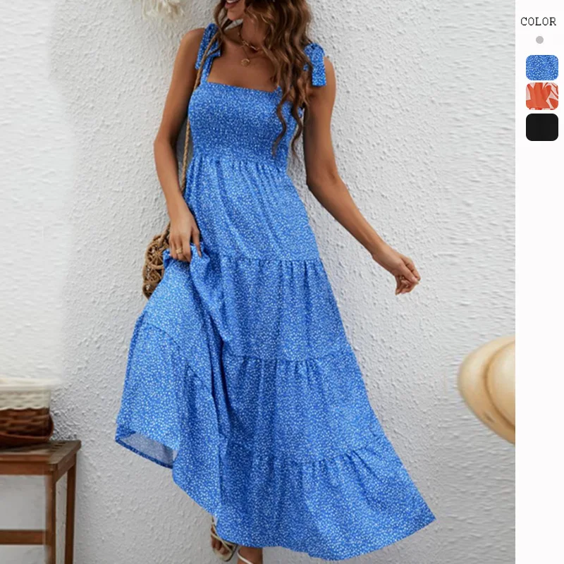 

Self-shot 2026 Spring Versatile Women's New Fashion Elegant Hot Girl Lace-Up Strapless Dress