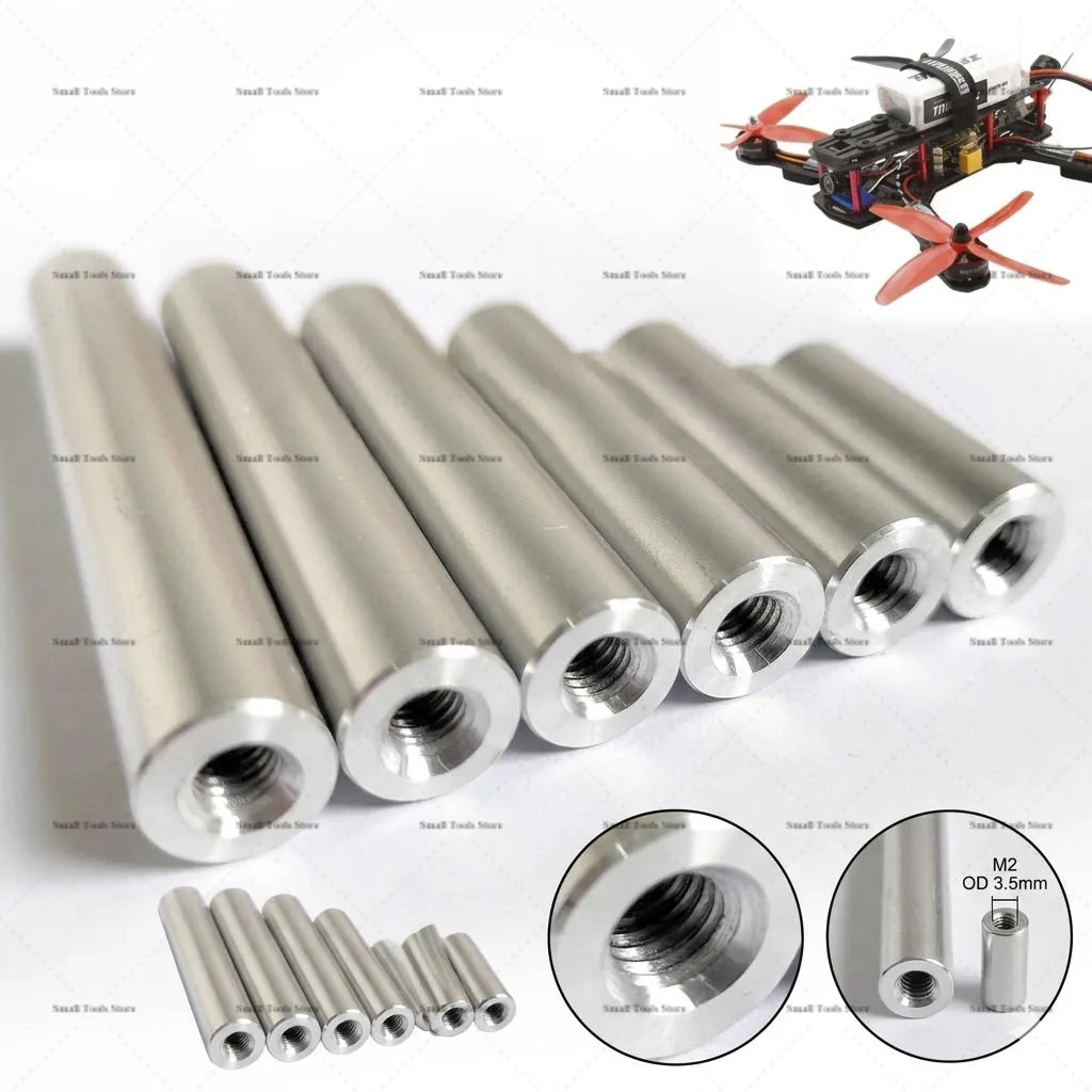 10PCS M3 Aluminum Standoff M3x25mm M3x30mm Knurled Round Spacer Column for FPV Racing Drone Frame Parts 7075 Alloy RC Multirotor