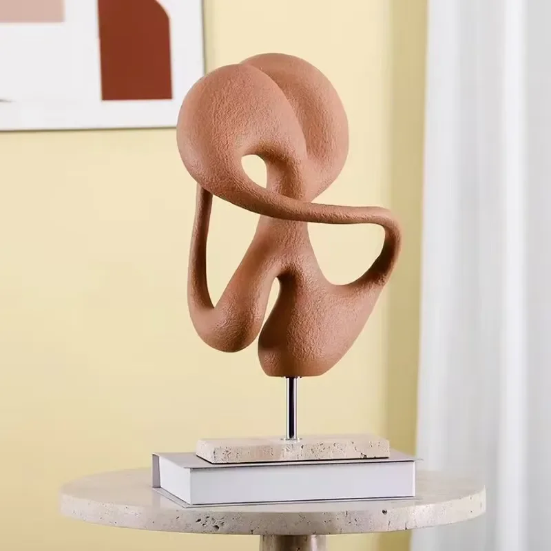 Wholesale Manufacturing Nordic Home Decoration Creative Modern Style Abstract Resin Sculpture Cultural Relics Home Decoration
