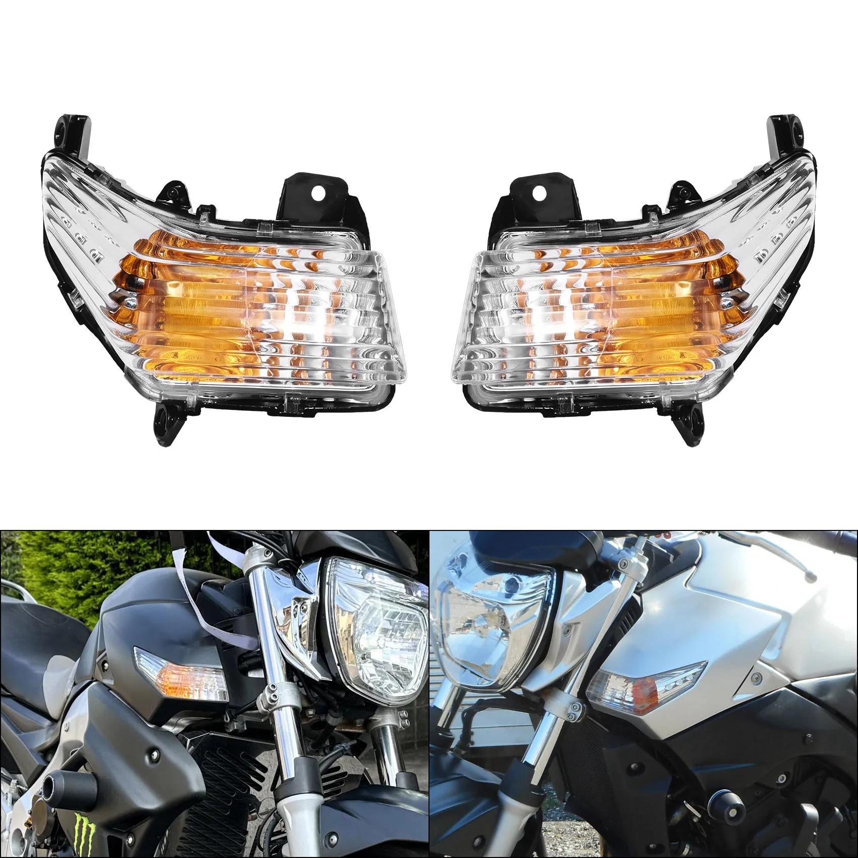 Motorcycle Front Turn Signals Indicator Blinker For Suzuki GSR 600 400 GSR600 GSR400 2006-2012 2011 2010 Clear Lens