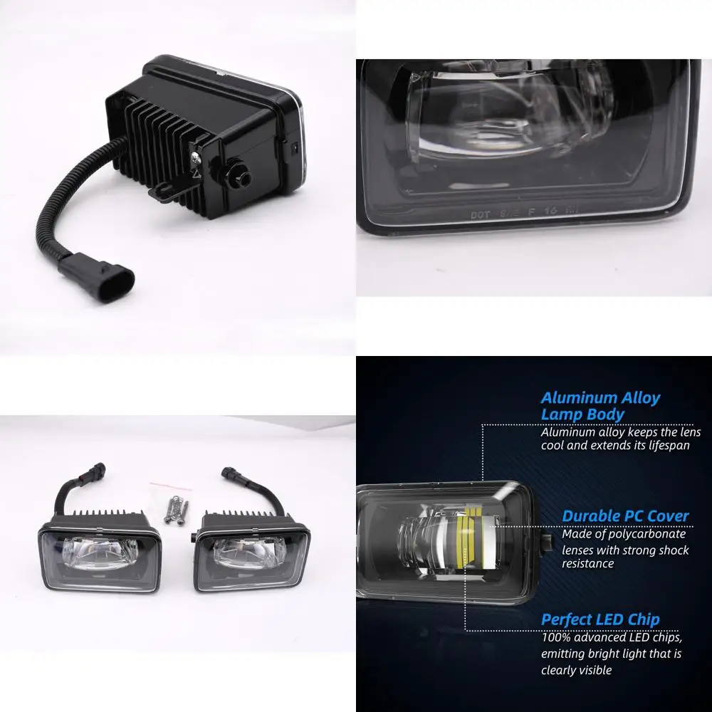 مصابيح ضباب LED بيضاء مطورة 6000K لسيارة Ford F150/F250/F350 2015-2020، مجموعة استبدال التوصيل والتشغيل، عبوتان #1