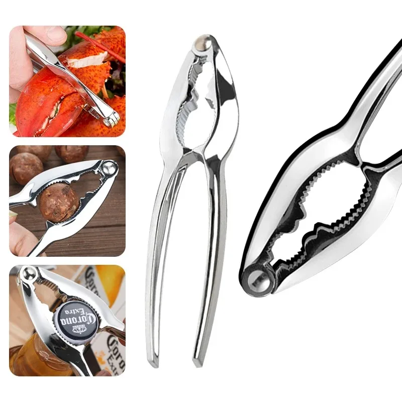 70g Multi-function Walnut Plier Crab Labor Saving Kitchen Tool Remover Fruit Hazelnuts Pecans Nut Cracker Opening Eating Tool