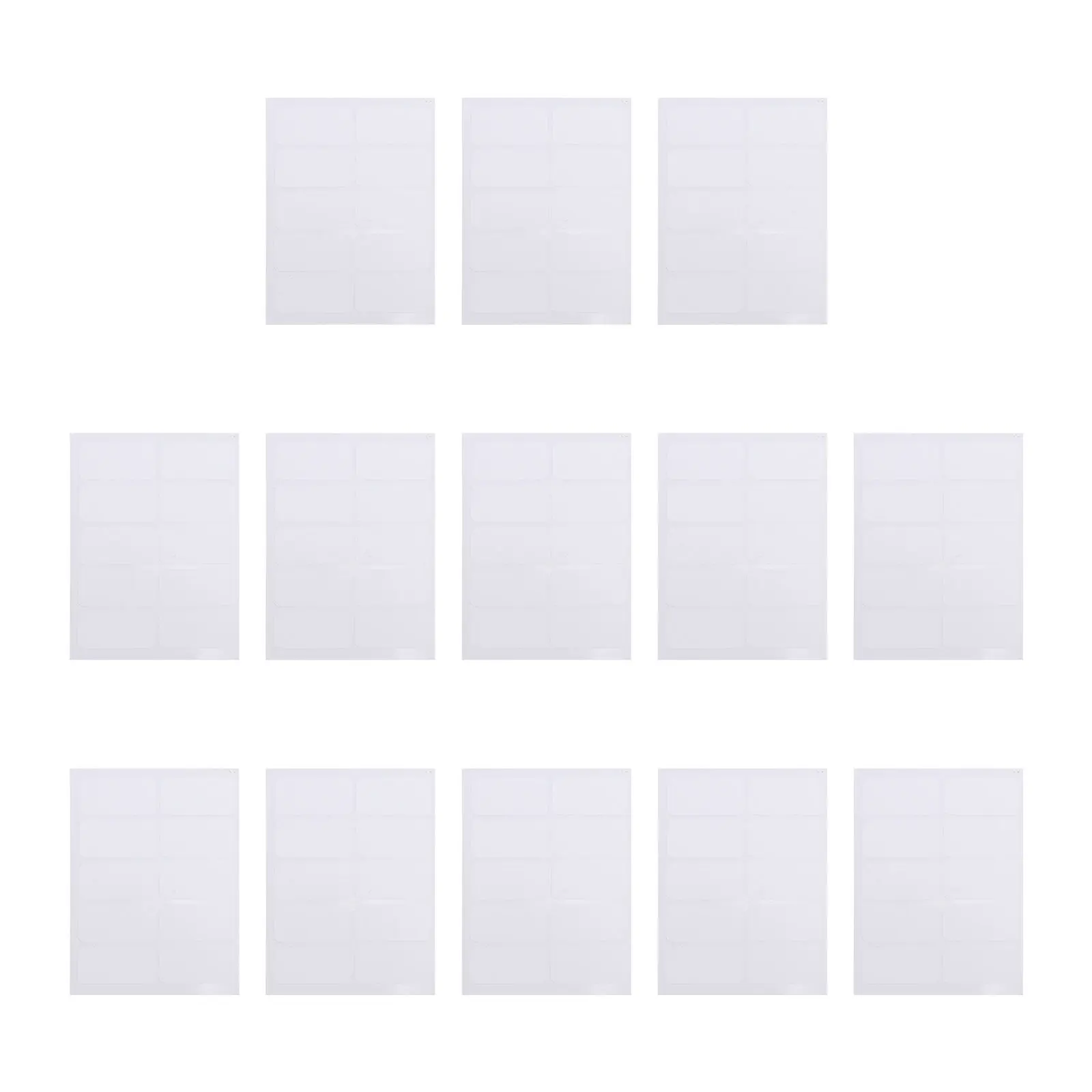 

10Sets Self-Adhesive Name Label Stickers Washable Cleanable Compact Design Smooth Edge Decorative Sticker for Household Office