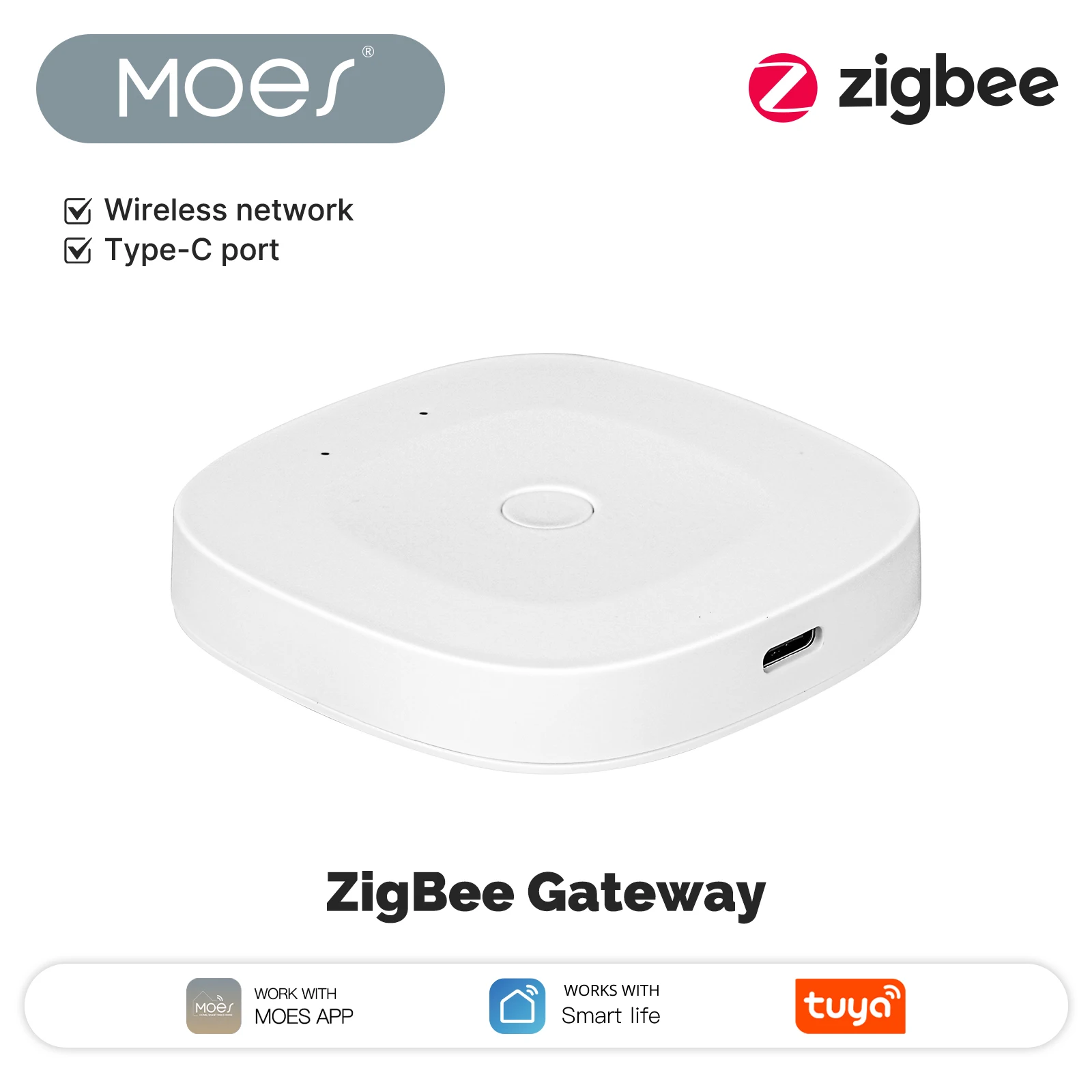 Tuya Bluetooth Gateway Hub Type-C Power Bridge Smart Home Automation Wireless Support Alexa Google Home