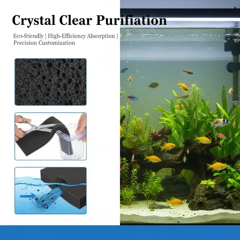 Special High Density Dust Blocking Sponge Filter For Filter Cotton Foam Biochemical Cotton Black Fish Pond Filter Cotton