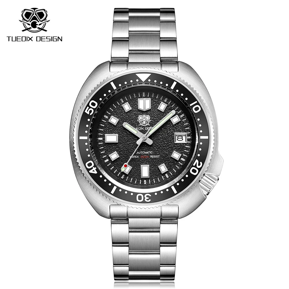 

20Bar Waterproof Mechanical wristwatches 42mm Luxury Fashion Business Men Watch Gifts Sapphire Crystal Hands Dots Bezel Luminous