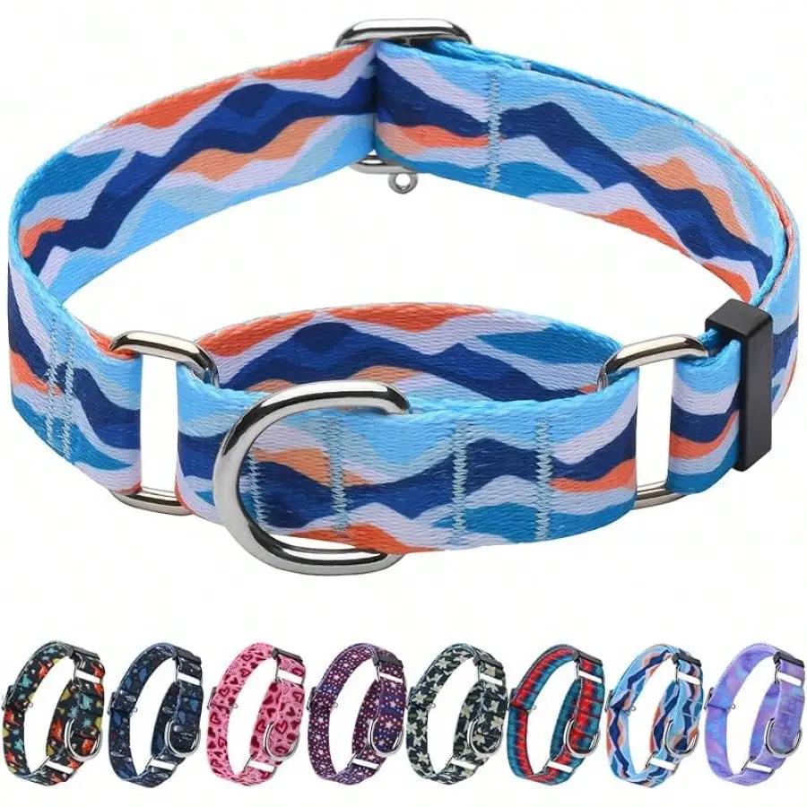 

Hikiko Martingale Collar Dogs With No Floral Daisy Dog Collar Soft Nylon No Pull Dog Collars Medium Dogs,Green Flower,MChristmas 77AY