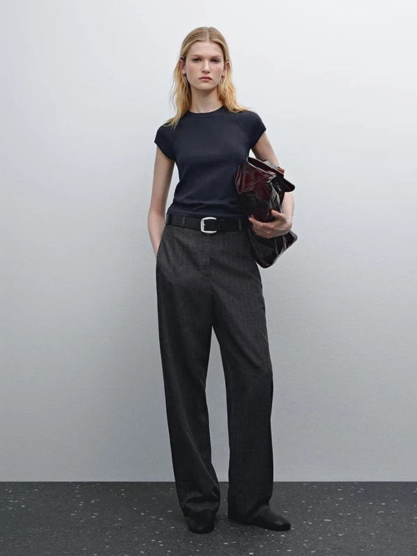 Cómoda camiseta redonda Ne ort Sve para mujer Basic Sle Color puro Diseño simple Primavera Verano Nueva llegada MD Mujer...