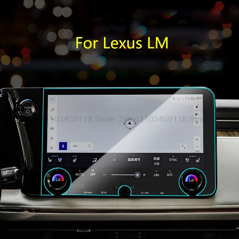 Tempered Glass Screen Protector  For Lexus LM 350H 500H 2023 2024  14 inch gps Navigation Touchscreen anti-scratch accessories