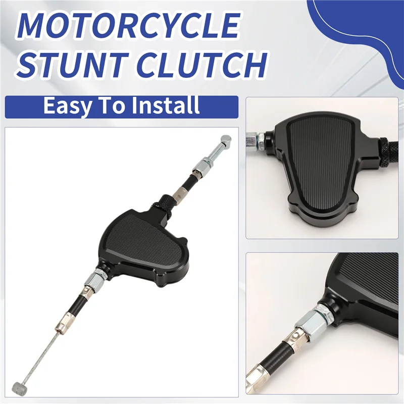 A96E-Universal Motorcycle Pull Wire Clutch Effort Saver Stunt Clutch Cable Easy System For  Kawasaki Suzuki