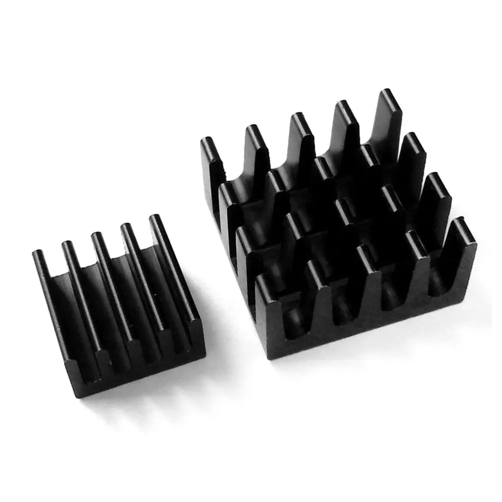 

2Pcs Heat Sink Aluminum Radiator Cooler Block Kit for 3B 3B Plus Black Pcb Thermal Tape Efficient Cooling