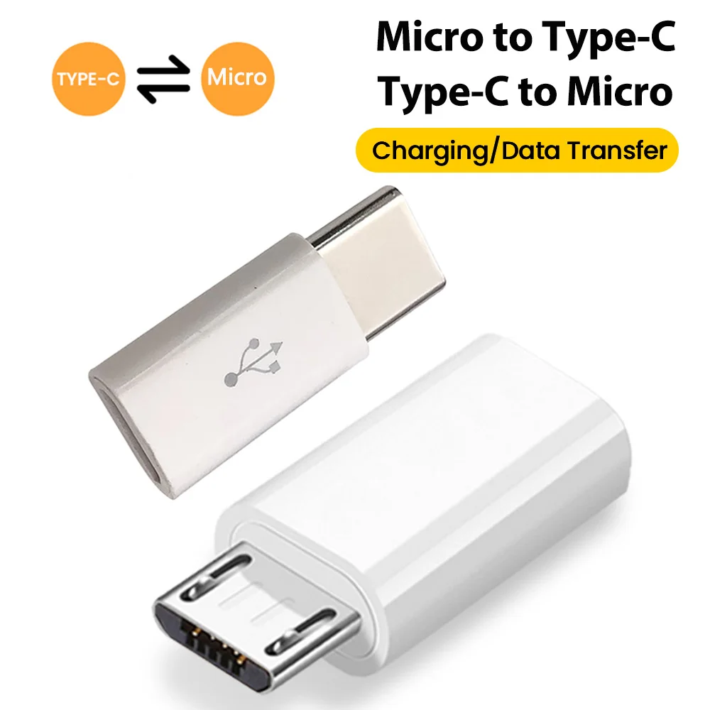 1/2/4/5/6/10PCS Micro USB Male to Type C Female Android Phone Adapter Type-C to Micro Connector Charging Data Transfer Converter