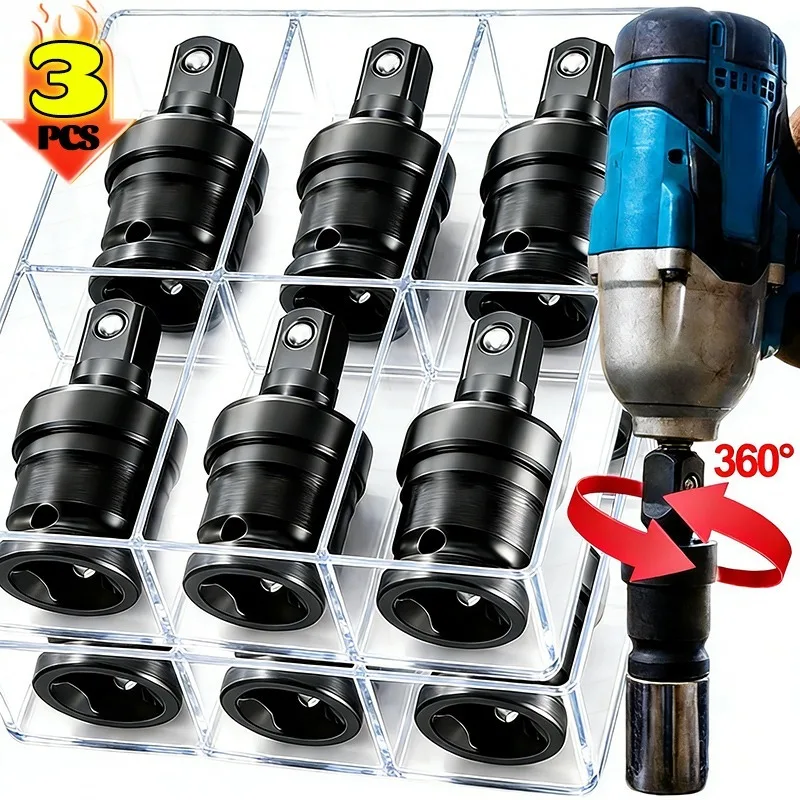 

Универсальный шарнирный адаптер-головка 1/2 дюйма с ударным механизмом, поворотный на 360 градусов, удлинитель для авторемонта, пневматический гайковерт