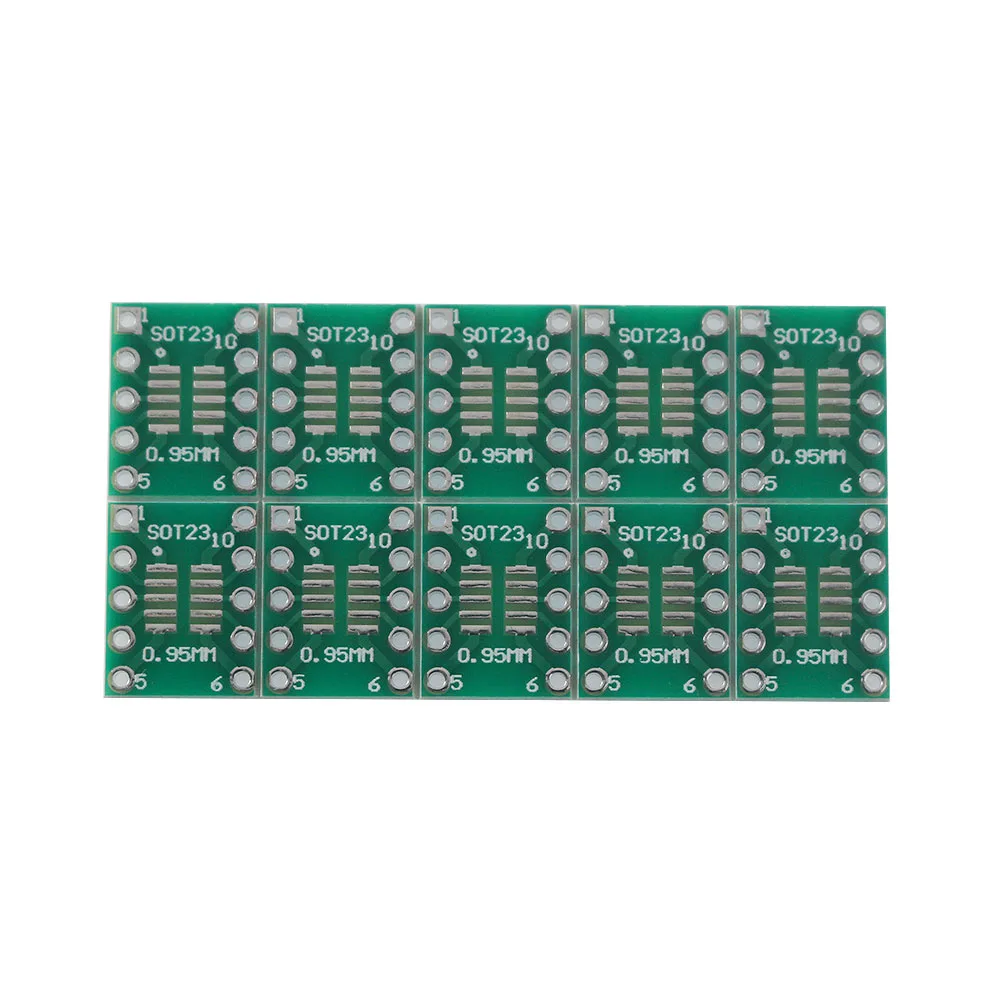 10pcs SMD To DIP Adapter Converter SOT23 MSOP10 Adapter Board Module 12.7 mm × 10.16 mm Adapters Plate 0.5mm 0.95mm