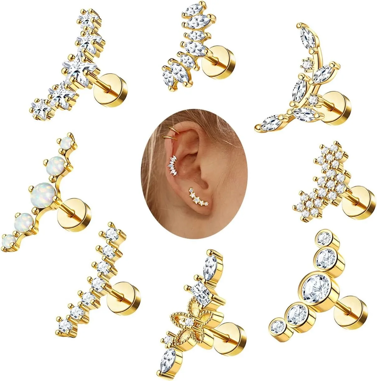 1Pc Cartilage Earri…