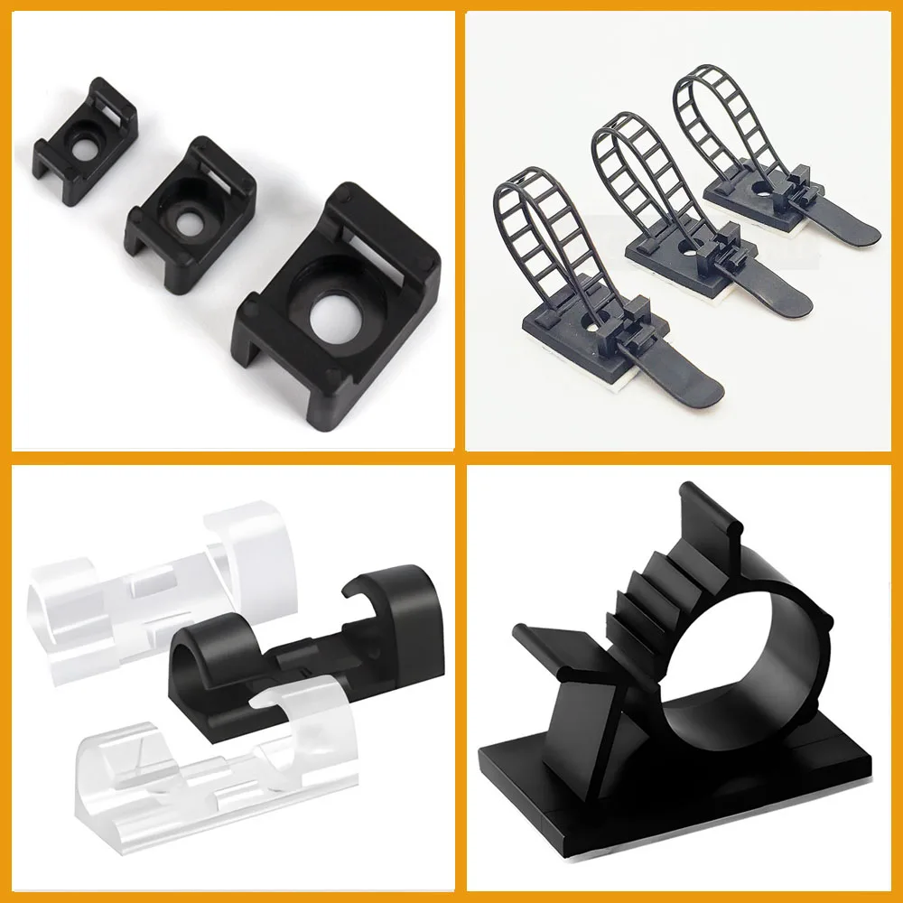 Wire arrangement Cable Tie Mounts Cable Clips Clamp For Wire Adjustable Cable Mount Fix Cable Tie Holder Clips Cable Organizer