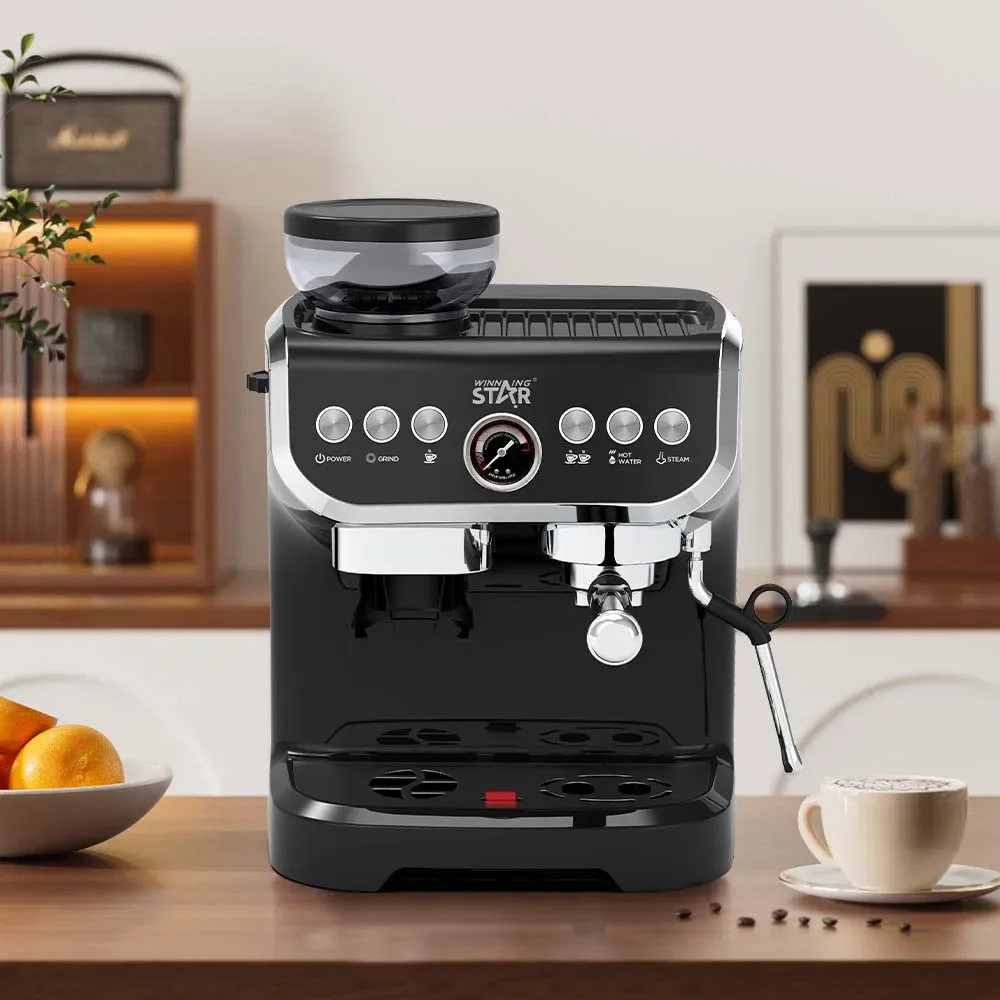 110V ST-9161 Professional 15 Bar Coffee Makers Electric Home High Pressure Espresso Machine With Grinder
