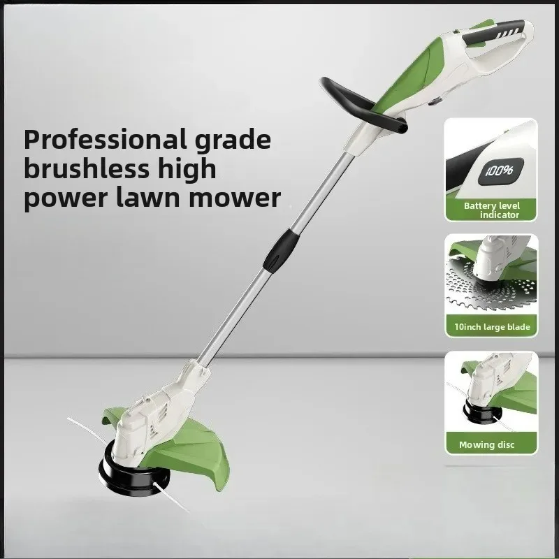 Brushless Lithium Grass Trimmer, Handheld Multifunctional Professional Weeding Machine with Digital Power Display