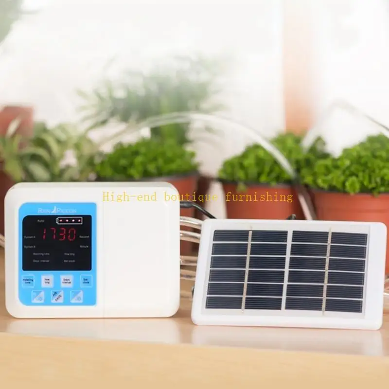 L9NB 1Set Automatic Irrigation System Intelligent Water Timer Solar Powered Watering