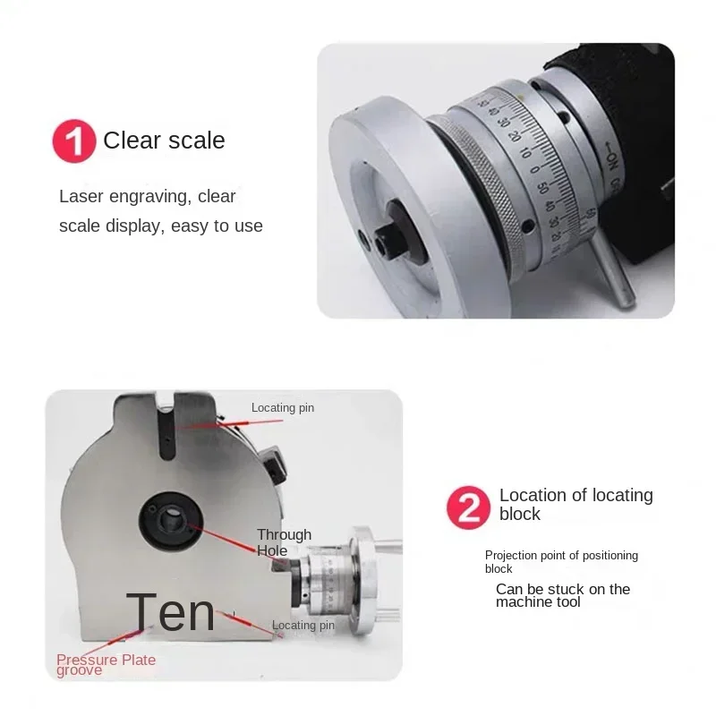 Hot sales4 inches Milling indexing head rotary table three-jaw chuck universal indexing plate rotating vertical horizontal manua