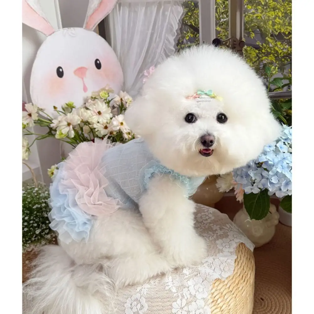 Trendy Breathable Puppy Tutu Dress Summer Soft Dog Gauzy Dress Comfortable Sleeveless Corgi Teddy Clothes Pet Supplies