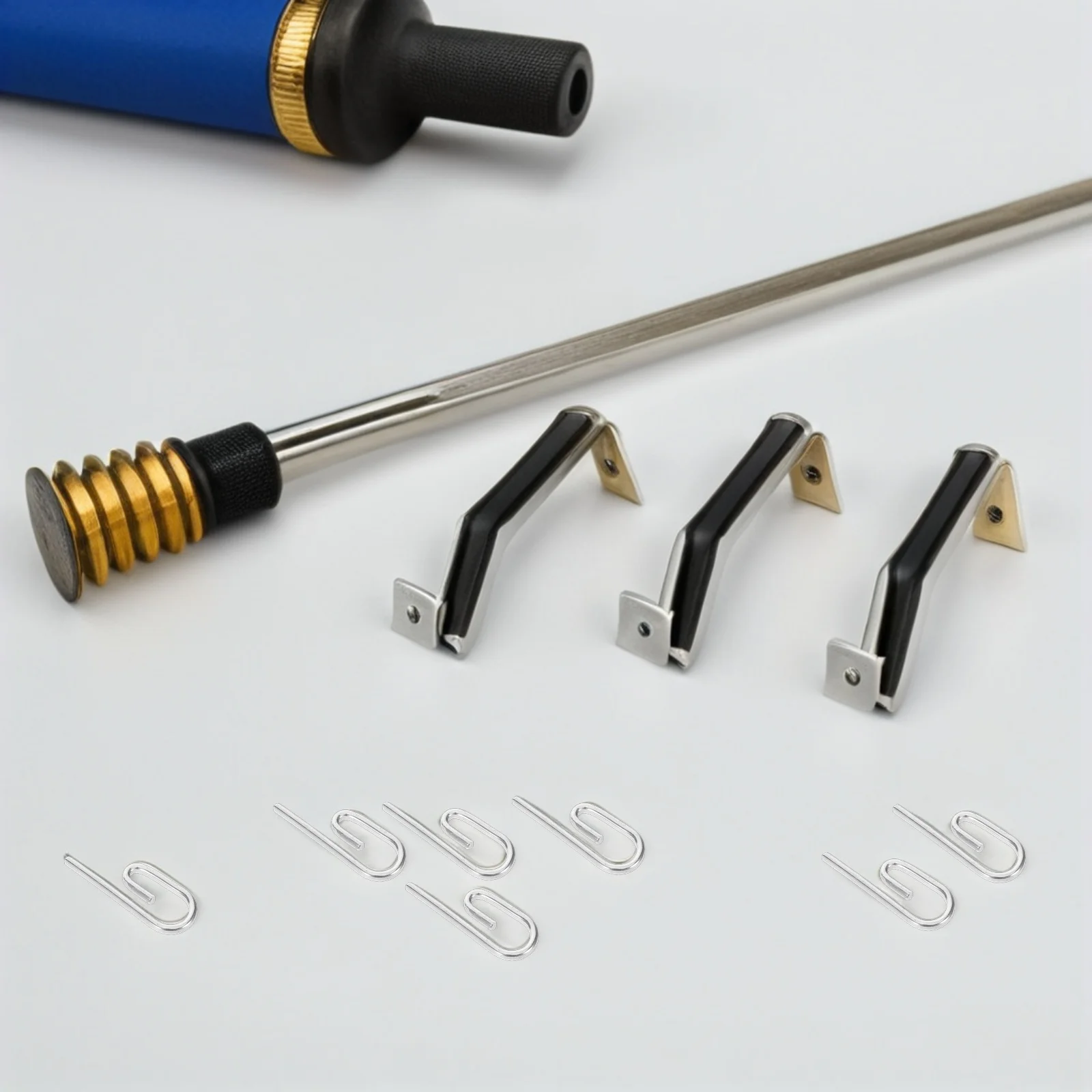 

50Pcs Metal Curtain Hooks Hidden No-Drill Hangers for Smooth Sliding Drapery Back Hooks Living Room Bedroom Window Accessories