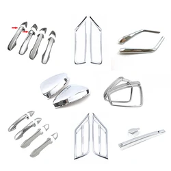 Chrome Car Door Handle Mirror Cover Fog Lights Rear Wiper Front Bumper Trim For Volkswagen VW Tiguan MK2 2017-2020 Accessories