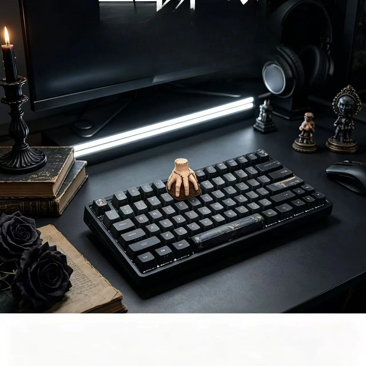 Artisan Keycap Single 3D Stitched Hand Sculpted Resin Custom Novelty DIY for Mechanical Keyboard Cherry MX ESC Key Gothic Horror