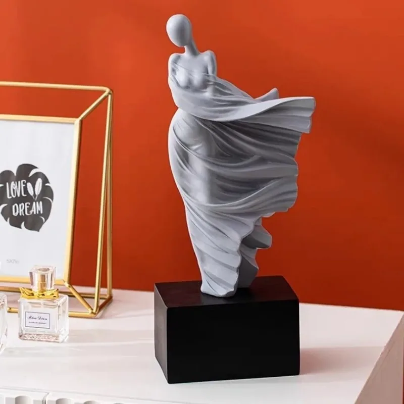 Nordic Abstract Character Resin Sculpture Art Home Livingroom Desktop Statues Decor Crafts Office Cafe Table Ornament Store Gift