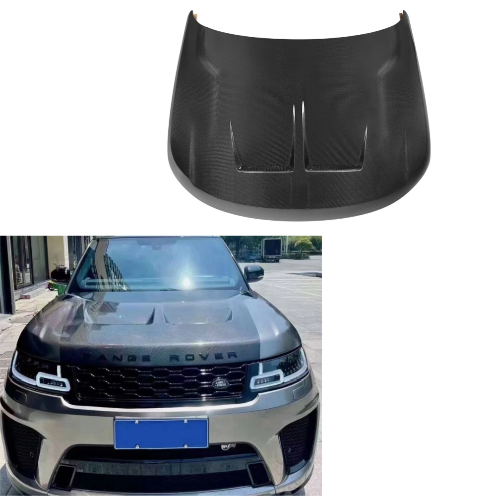 

Real Carbon Fiber SVR Style Range Rover Front Hood For Range Rover Car front lever cover Range Rover Front Hood