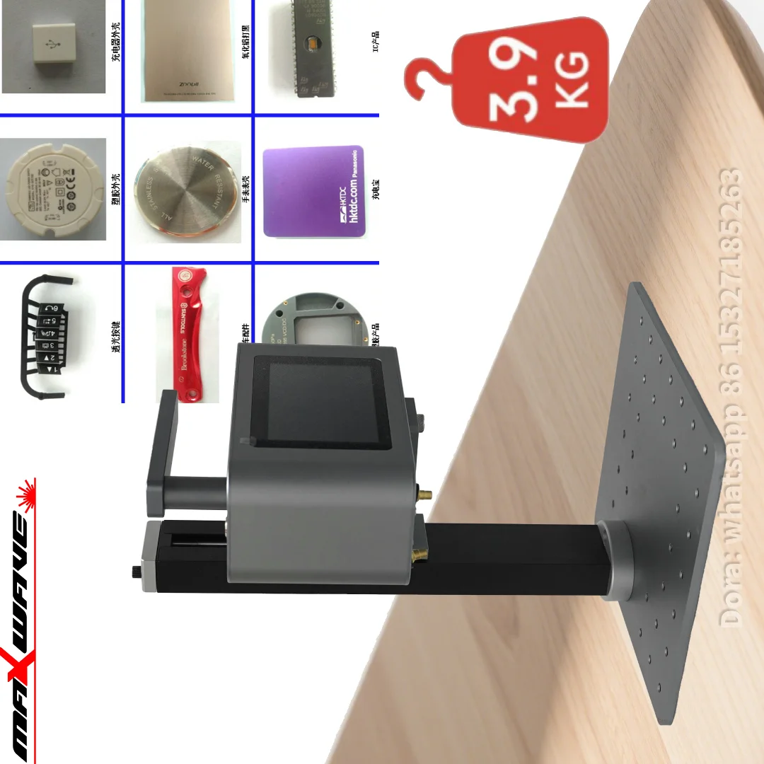 

Mini Portable Fiber Laser Marking Machine Dual Red Light Small Engraving machine for Metal Plastic Steel Iron Gold Ring