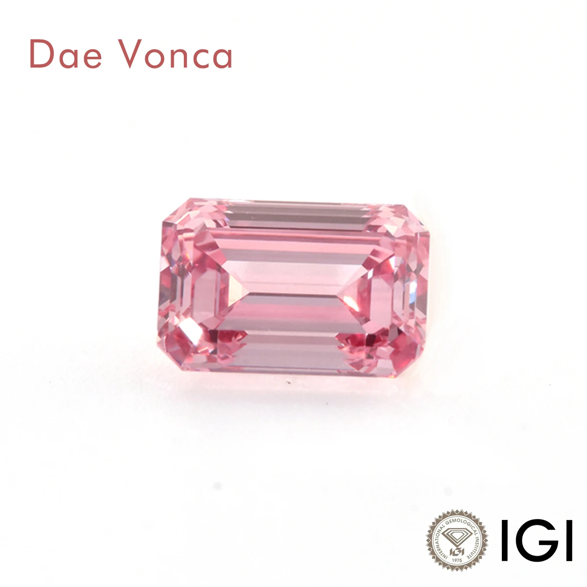 Pink Emerald Cut 0.5-3.0CT Loose Diamond Fancy Pink Color Lab Grown Diamond For Jewelry Making IGI Certified