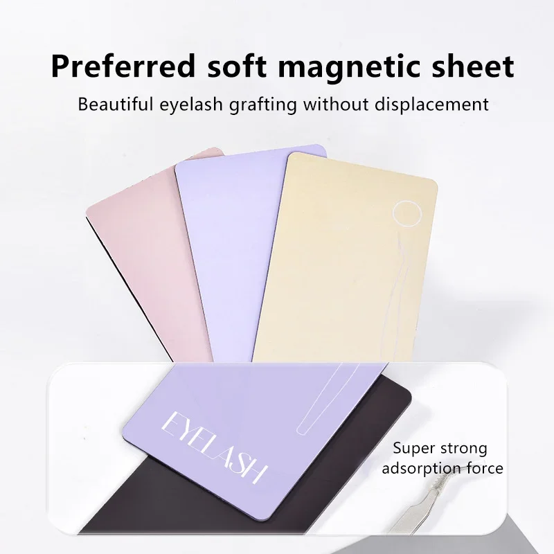 Women Magnetic False Eyelash Tweezers Holder Soft Anti Fall Board False Lash Display Pallet Specialized For Eyelash Grafting