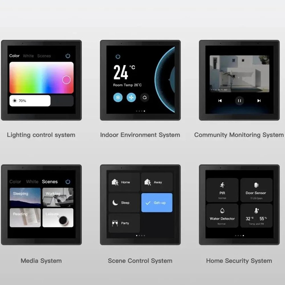 Panel táctil multifunción con función de puerta de enlace Zigbee, Control Central Tuya Smart Life, juego de enlace de escena de hogar inteligente,