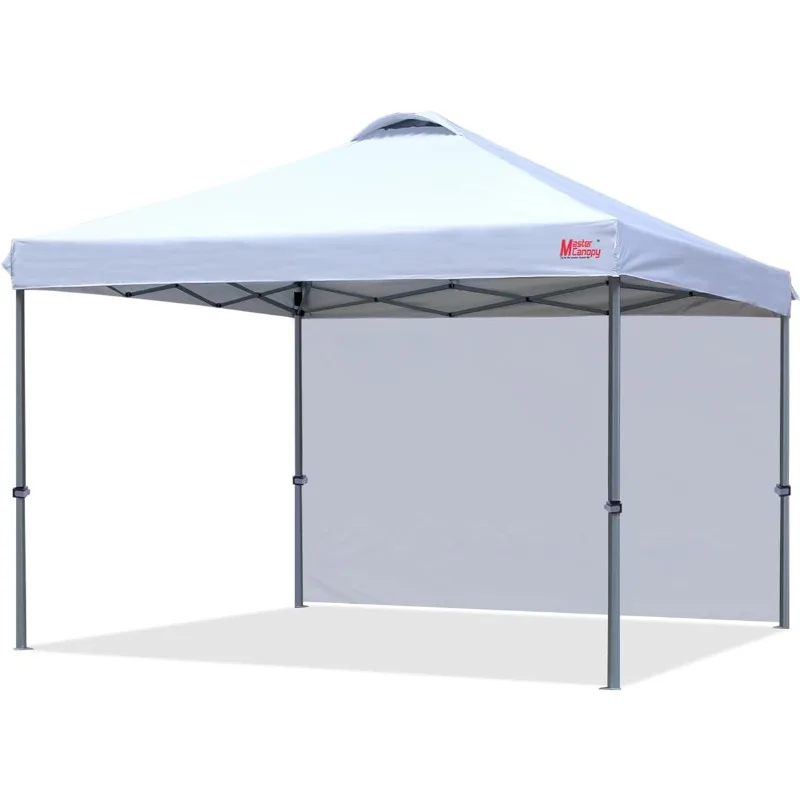 

MASTERCANOPY Durable Ez Pop-up Canopy Tent with 1 Sidewall (12x12 ft, White)