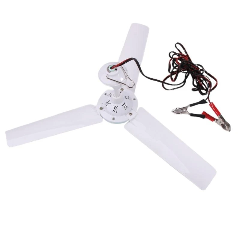 DC12V Haushalt Stummschaltdecke Baldachin Fan Hanging Camping Zeltbügel -Lüfter für Wanderbeschläge Freien