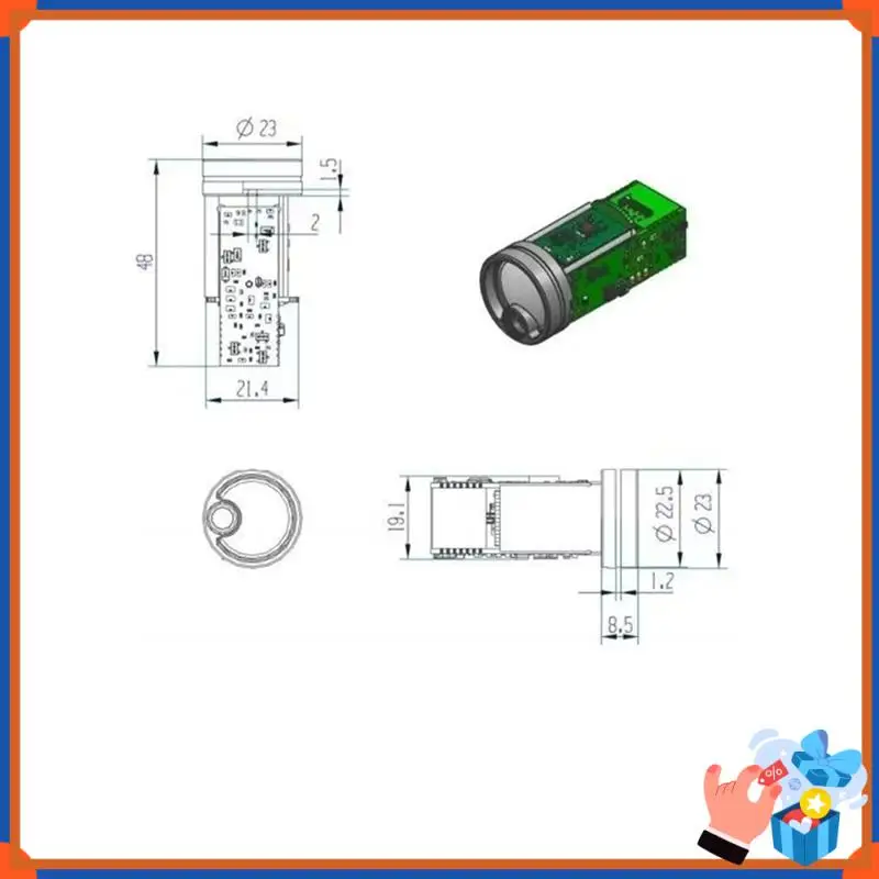 Compact 1200M Long Range UART Module Serial Range Finder TTL Level For Drone Industrial Development