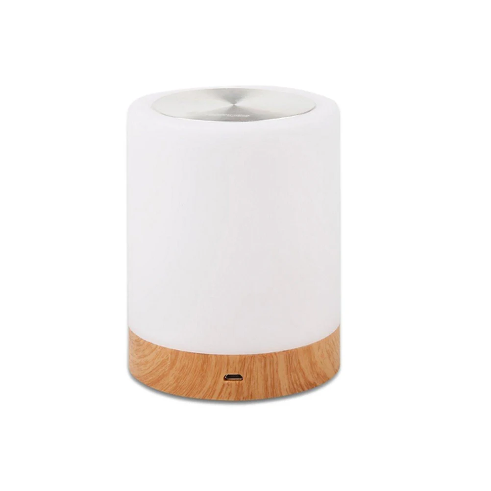 

Touch Control Wood Grain Night Bedside Table Adjustable Warm White Color Bedroom Living Room Office Lighting 12 Hours