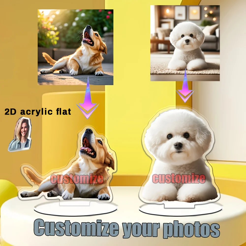 1pc/10pcs Customize Acrylic Photo Stands, Customize Your Favorite Characters, Lovers, Family Pet Photos, Desks, Families and Oth