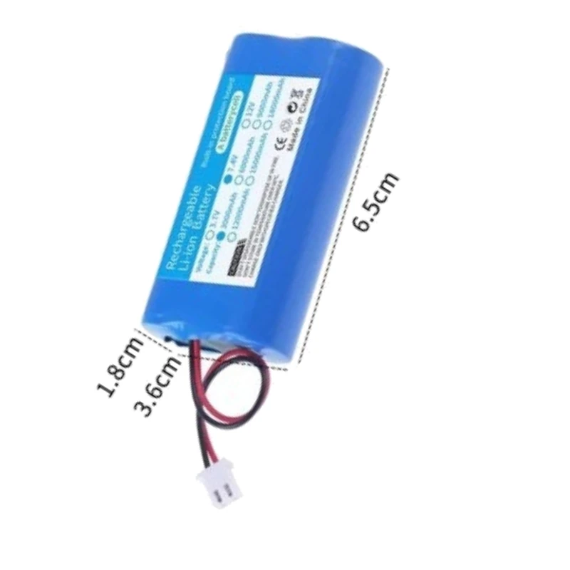 جديد جودة عالية 1 قطعة 7.4 فولت 3000 مللي أمبير 18650 ليثيوم أيون بطارية قابلة للشحن حزمة 18650-2S بطارية ليثيوم لأجزاء مكبر الصوت المكبر