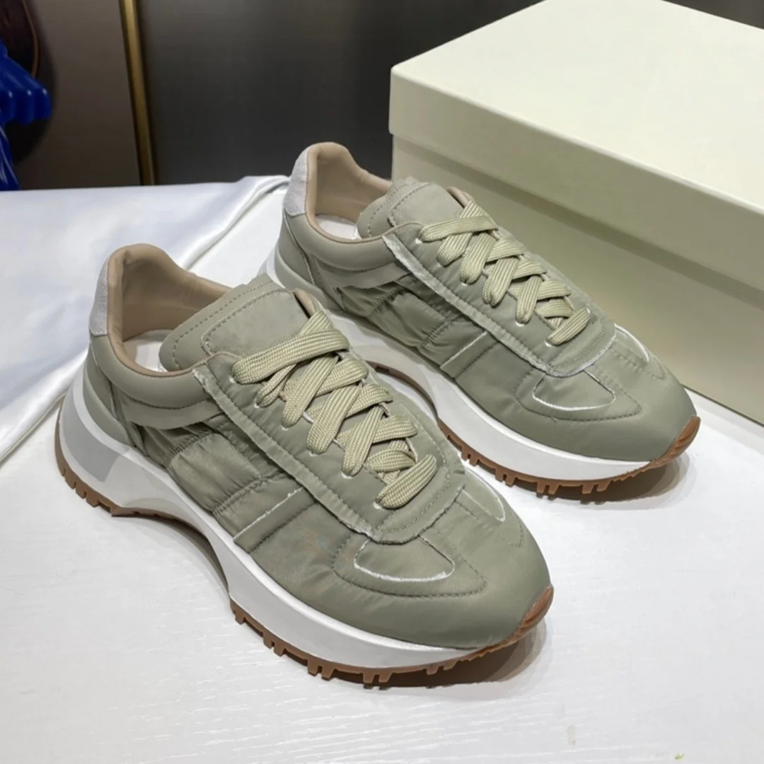 

Кроссовки класса люкс 50-50, унисекс, из кожи и нейлона, для пар, с мягкой подошвой, нескользящие, для велоспорта, путешествий, летние повседневные туфли