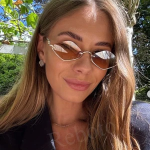 Small polygonal sunglasses for women, hipster sunglasses, sexy cat eye shades, vintage fashion, luxury brand 10 Main Sales Half Water Sales - №9