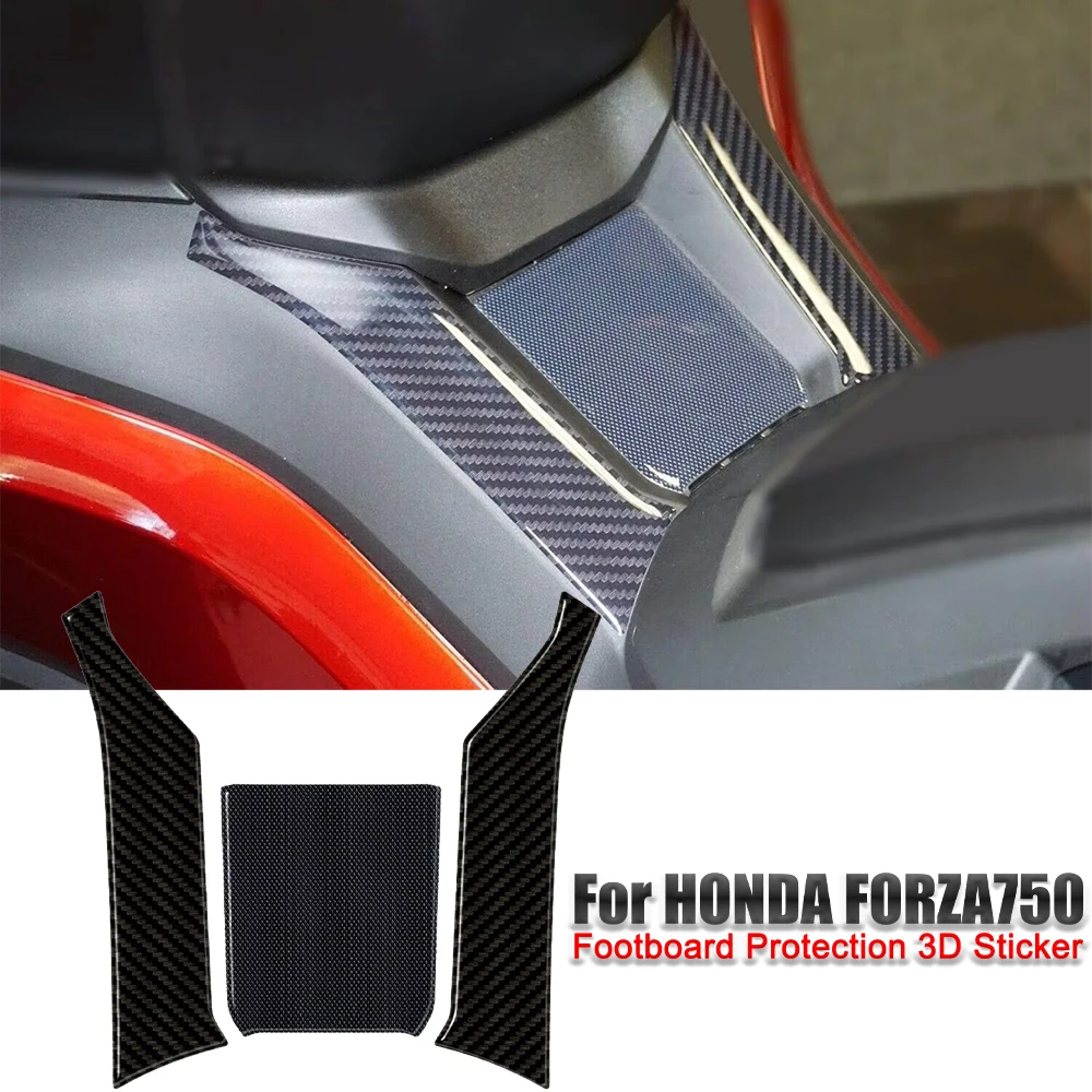 For Honda Forza750 forza750 Motorcycle Accessories Motorcycle Footboard Protection 3D Sticker Waterproof Decorative Sticker