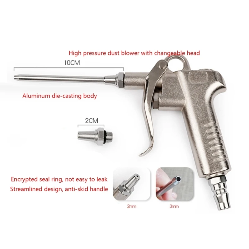 Industrial Air Blow Handle Pneumatic Tools Pneumatic Air Compressor Dust Cleaning Tool 1/4