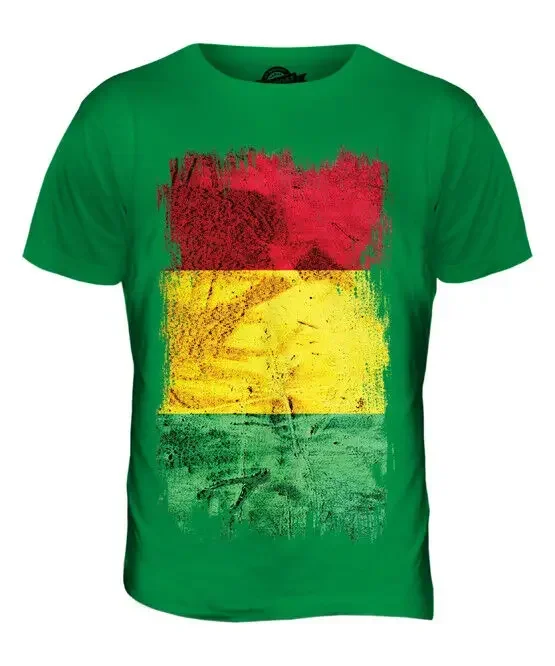 Camiseta con bandera de GUINEA GRUNGE para hombre, camisa de fútbol, GUIN?E, GINE