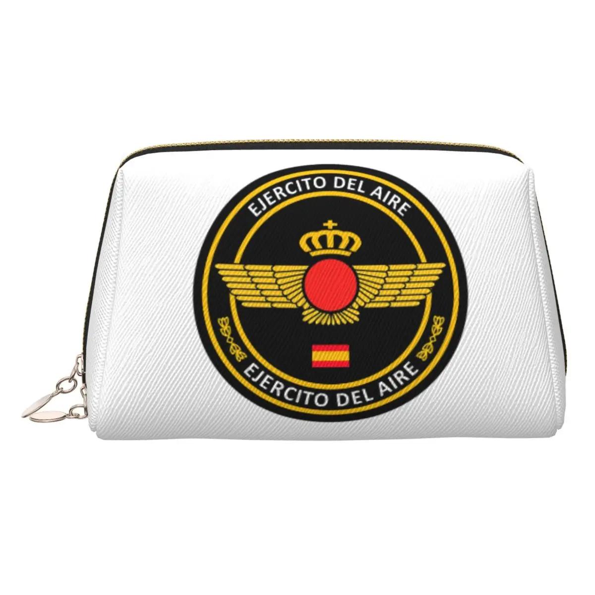 Bolsa de cosméticos de la Legión Española para mujer, estuche de maquillaje Kawaii de gran capacidad con escudo de armas de España, bolsas de aseo para almacenamiento de belleza