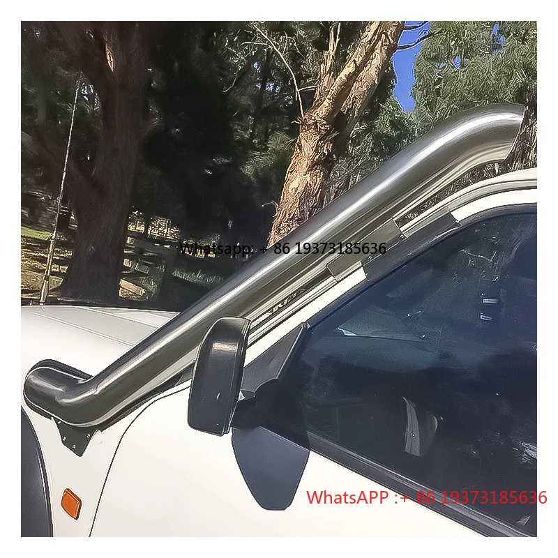 Esnórquel todoterreno Universal 4X4 de acero inoxidable para Toyota Hilux N80 Revo Steel 4x4 Pickup Snorkel Frontal